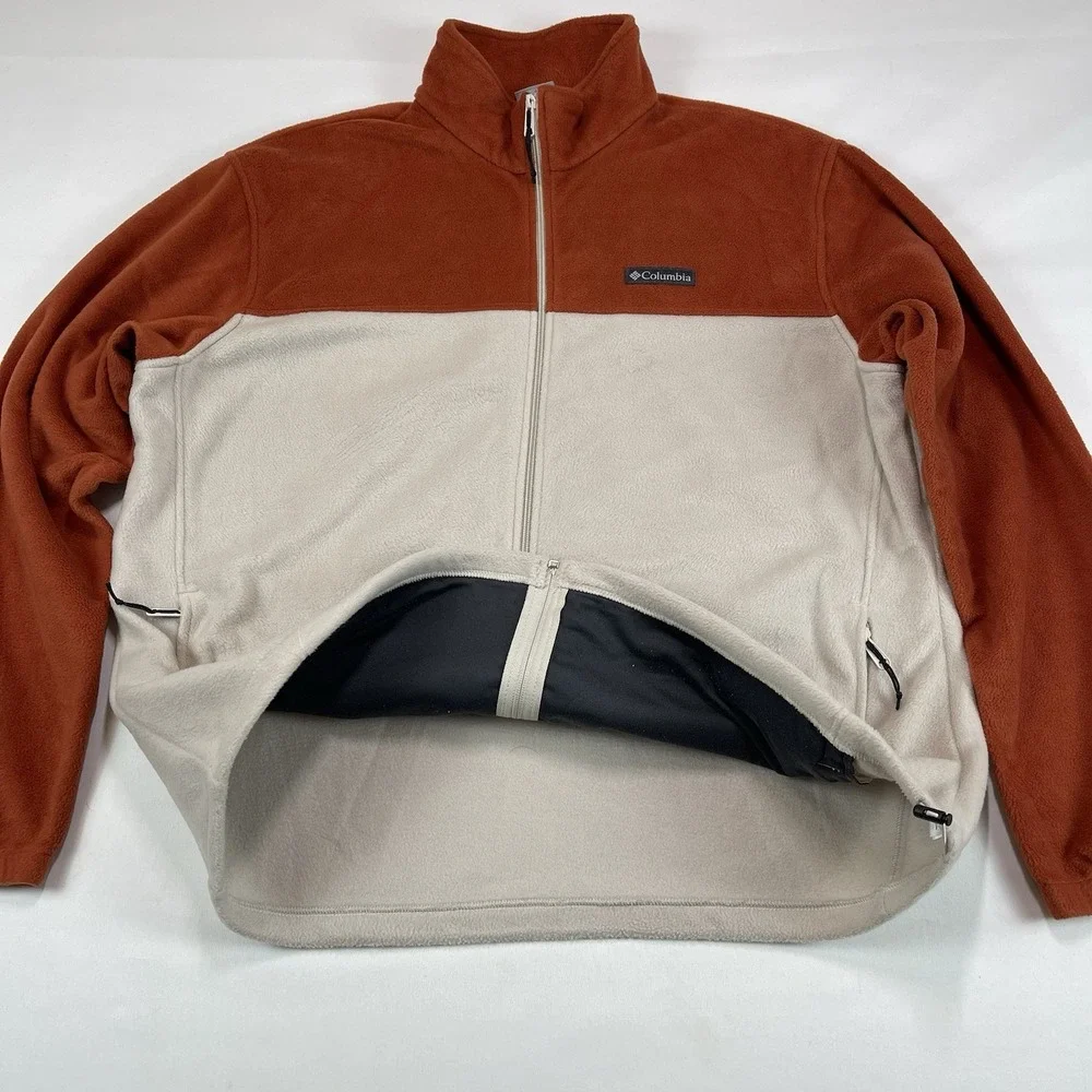 Columbia Full Zip Fleece Jacket Mens Size XXL  Zipped Pockets Adventure Outdoors - Picture 2 of 14